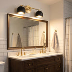 Load image into Gallery viewer, Metio Dome Vanity Wall Light – Mid-Century Fixture for Bathroom