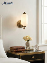 Load image into Gallery viewer, Vintage Milk Glass Sconce Bedside Hallway Eloise Wall Sconce