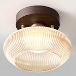 Cargar imagen en el visor de la Galería, Lámpara de techo de vidrio con forma de cúpula moderna Soliro, diseño elegante y minimalista para cocinas y salas de estar