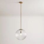 Load image into Gallery viewer, Ribbed Glass Pendant Light – Brass And Glass Pendant Light With Farmhouse Pendant Light Flair