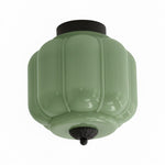 Cargar imagen en el visor de la Galería, Lámpara de techo empotrada Eloise de cristal lechoso: iluminación de acento moderna con pantalla de cristal artístico