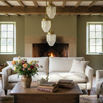 Load image into Gallery viewer, Tierlux Glass Tiered Skyscraper Shade Pendant – Art Deco Ceiling Light for Kitchen Island