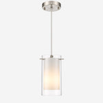 Charger l'image dans la visionneuse de galerie, Modern Double Glass Pendant Light With Chrome Finish