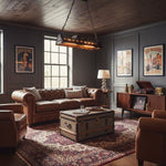 Load image into Gallery viewer, Industrax Steampunk Linear Chandelier - Vintage Metal Frame Lighting for Dining or Living Room