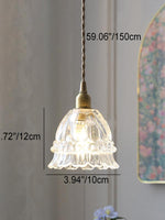 Cargar imagen en el visor de la Galería, Lámpara colgante de cristal estilo medusa pastoral francesa M38