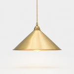 Bild in Gallery-Viewer laden, Wide Cone brass pendant light