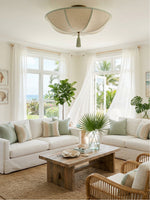 Cargar imagen en el visor de la Galería, Lámpara de techo Valoflor artística con pétalos florales y estilo escultórico en capas para salas de estar y dormitorios