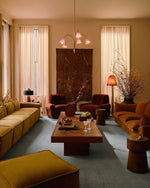 Cargar imagen en el visor de la Galería, Lámpara de araña de cristal floral Bellina – Elegante lámpara colgante de cristal con forma de flor para comedores y salas de estar