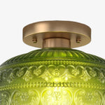 Cargar imagen en el visor de la Galería, Lámpara de Techo Empotrada de Vidrio con Patrón Teñido Lurex - Diseño Grabado e Iluminación Decorativa para Interiores U21