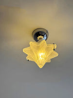 Load image into Gallery viewer, Art Deco Star Ceiling Lamp – Frosted Glass Fixture for Hallway & Entryway – Astris Ceres