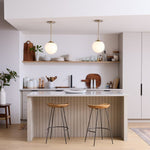 Load image into Gallery viewer, Rivolence Clean-Line Round Glass Pendant — Elegant Ambient Light for Home or Café Interiors