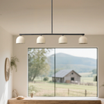 Load image into Gallery viewer, Farmhouse Linear Chandelier – Rustic Light Pendant for Dining & Kitchen