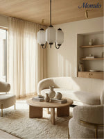 Charger l'image dans la visionneuse de galerie, Lustre Eloise – Lustre en verre laiteux au fini vintage