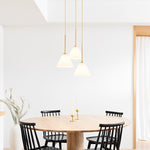 Load image into Gallery viewer, Conica Adjustable Cone Glass Chandelier – Modern Pendant Lighting for Dining Table