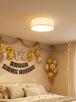 Load image into Gallery viewer, Dumora Drum Flush Mount Ceiling Light - Linen Shade Modern Elegance