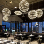 Load image into Gallery viewer, Silver Spark Ball Pendant Light