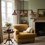 Load image into Gallery viewer, Conique Metal Vintage-Modern Three-Light Island Suspension Lamp – Pendant Light for Bar, Counter & Billiards