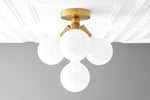 Load image into Gallery viewer, Glorica Glass Elegant Flush Mount Light Fixture - White Globe Design for Contemporary Interiors