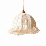 Bild in Gallery-Viewer laden, Mist Cloud ruffled floral fabric pendant lamp