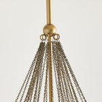 Bild in Gallery-Viewer laden, Bravira Strukturierter Klarer Glas Ovaler Kronleuchter – Zeitgenössische Deckenleuchte mit Messing-Finish für Diele & Kücheninsel