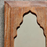 Cargar imagen en el visor de la Galería, Rustic Carved Wood Arch Wall Mirror image 6