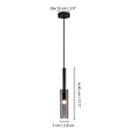 Load image into Gallery viewer, Modern Cylindrical Glass Pendant Light M45