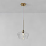 Load image into Gallery viewer, Merin Geometric Glass Chandelier – Modern Architectural Lighting for Dining Room or Foyer