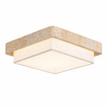 Cargar imagen en el visor de la Galería, Travertine Fabric Flush Mount Ceiling Light