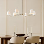 Load image into Gallery viewer, Fibura Linear Fabric Chandelier - Modern Brass Linear Chandelier