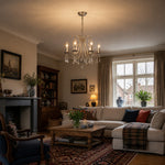 Charger l'image dans la visionneuse de galerie, Silver Crystal Candle Chandelier
