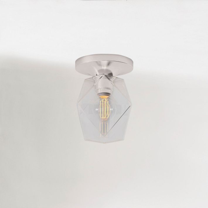 Lámpara de techo de cristal Talvior Geometry - Estilo de montaje empotrado de cristal facetado