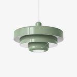 Cargar imagen en el visor de la Galería, Lámpara Colgante Malero de Tres Capas con Macarons - Iluminación Moderna en Forma de Disco para Comedor o Salón N52