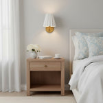 Load image into Gallery viewer, Ruffmeto Textured Pleated Fabric Modern Wall Light for Living Rooms