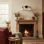 Load image into Gallery viewer, Conique Metal Vintage Dual Shade Wall Sconce – Farmhouse Style Lighting for Bathroom & Hallway