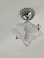 Load image into Gallery viewer, Art Deco Star Ceiling Lamp – Frosted Glass Fixture for Hallway & Entryway – Astris Ceres