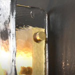 Bild in Gallery-Viewer laden, Modern Luxury Rechteck Kupfer Glas 1-Licht Wandlampe Für Wohnzimmer