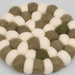 Cargar imagen en el visor de la Galería, Close view of handmade wool felt ball texture
