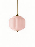 Load image into Gallery viewer, Eloise Vintage Inspired Scalloped Milk Glass Pendant - Modern Accent Light for Kitchen and Bedroom