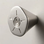 Cargar imagen en el visor de la Galería, Tapered side profile of titanium silver cabinet knob