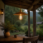 Cargar imagen en el visor de la Galería, Vintage brass pendant in evening setting