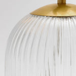 Load image into Gallery viewer, Bravira Ribbed Glass Table Lamp - Modern Lighting with Linen Shade