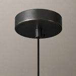 Cargar imagen en el visor de la Galería, Black pendant shade edge and ceiling canopy detail