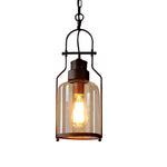 Load image into Gallery viewer, Lirra Cylindrical Pendant Light - Retro Industrial Glass Light for Dining Room