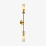 Cargar imagen en el visor de la Galería, Copper alabaster wall sconce with two light heads