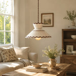 Bild in Gallery-Viewer laden, French Vintage Scalloped Ceramic Pendant Light 10