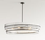Load image into Gallery viewer, Lumora Crystal Pendant Light – Modern Crystal Glass Chandelier Style