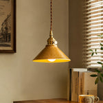 Bild in Gallery-Viewer laden, Yellow ceramic pendant light by a warm window corner