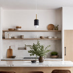Bild in Gallery-Viewer laden, Iron Pendant Lamp with Ribbed Shade - Cream Style Light for Bedroom