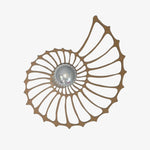 Cargar imagen en el visor de la Galería, Lámpara de pared moderna con silueta de concha de nautilus Spiralyn - Iluminación para sala de estar