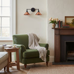 Load image into Gallery viewer, Conique Metal Industrial Wall Sconce – Dual Cone Copper Vanity Light